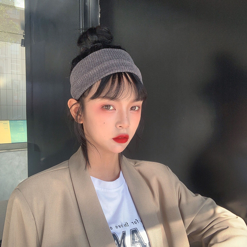 网红纯色发带女韩国潮ins同款短发酷束发带百搭复古宽边头巾头饰