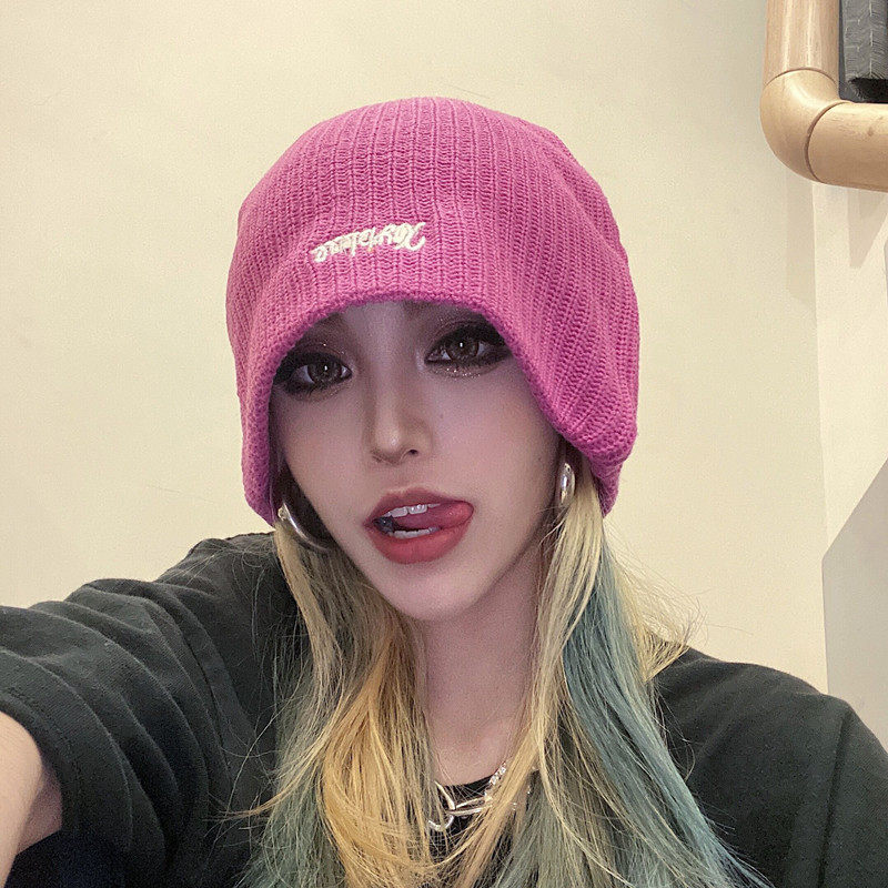 日系复古针织毛线帽欧美风百搭情侣冷帽男女秋冬包头保暖头巾帽子