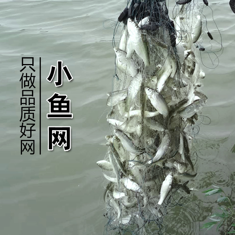 鱼网粘网挂网沉网浮网捕鱼网丝网渔网小鱼白条网三层一指半指单层