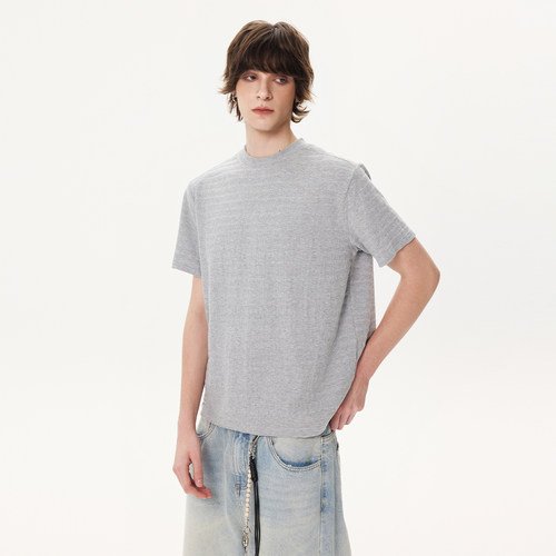 短宽透气科技肌理感短袖t恤