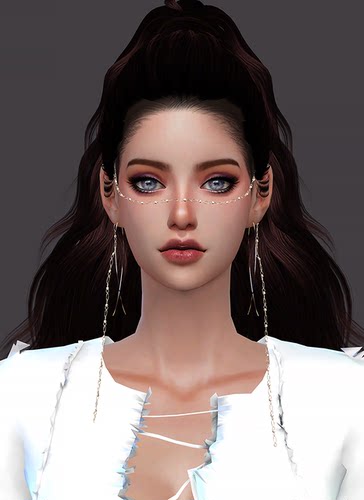 模拟人生4人物mod丨女丨53号丨送8套服装发型皮肤化妆 Sims4补丁