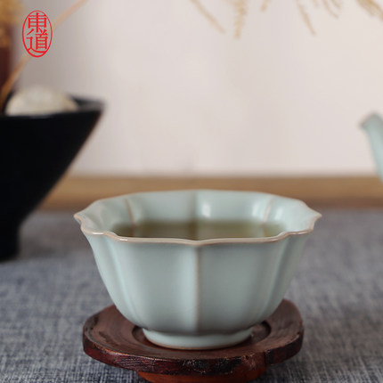 陶瓷开片可养冰裂功夫茶杯现货
