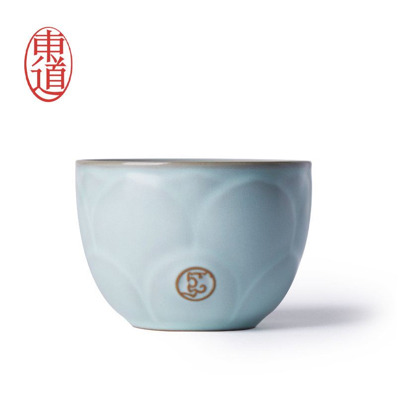 新款东道汝窑虎年纪念款品杯虎年莲升吉祥莲升杯开片主人杯纪念款