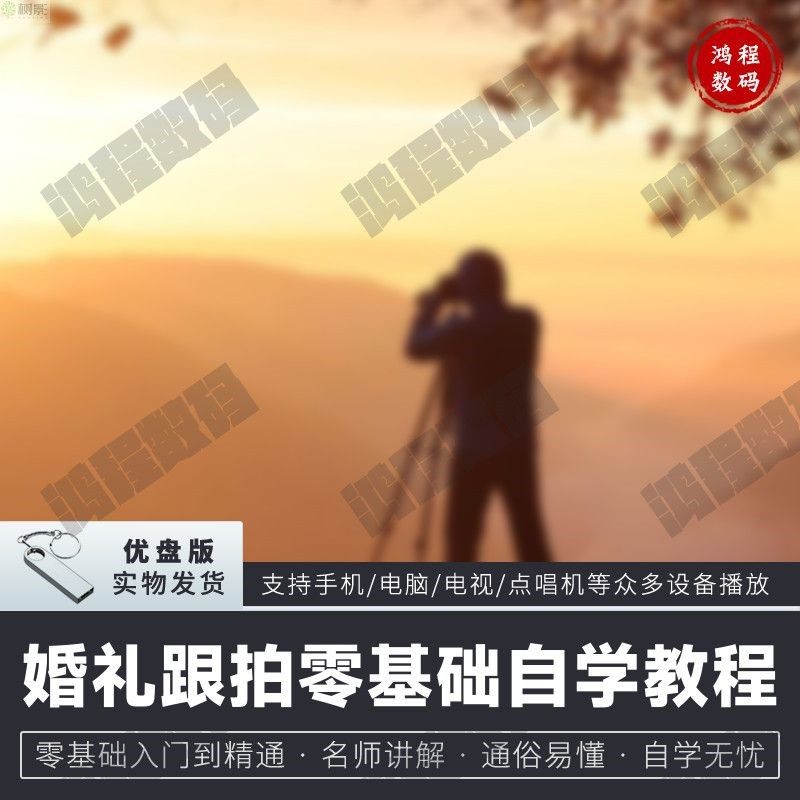 教程U盘版自学婚礼跟拍课程婚礼跟拍经验技巧实战视频U盘教程U盘