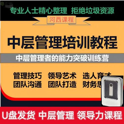 领导力培训企业中层管理人员培训视频教程团队建设执行沟通U盘