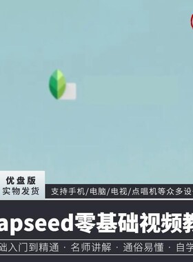 SnapSEED零基础自学视频教程 零基础自学教程U盘手机电脑电视优盘