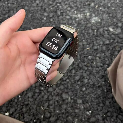 不锈钢工字腕带适用iWatch11代