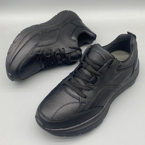 真牛皮老爹鞋牛皮健步鞋