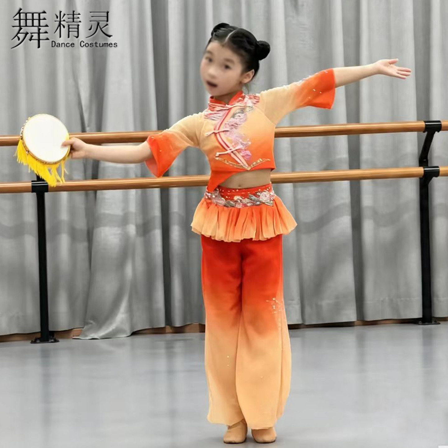 钱鼓舞演出服少儿剧目艺考舞蹈服