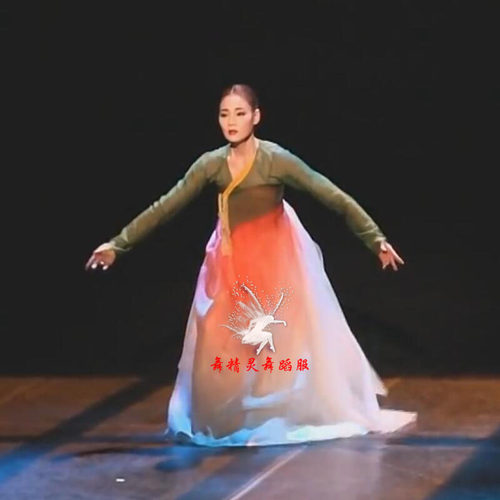 古典大裙摆飘逸朝鲜演出服