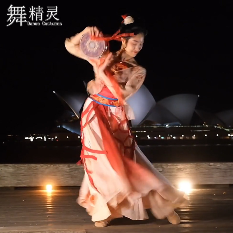 上铃鼓舞蹈服汉唐古典舞演出服