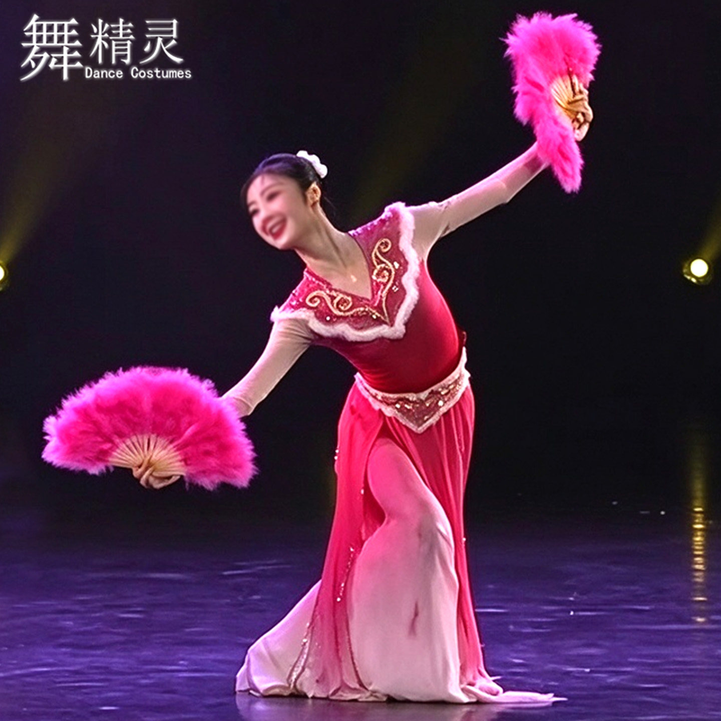 瞧樵哥舞蹈服桃李杯扇子舞艺考服