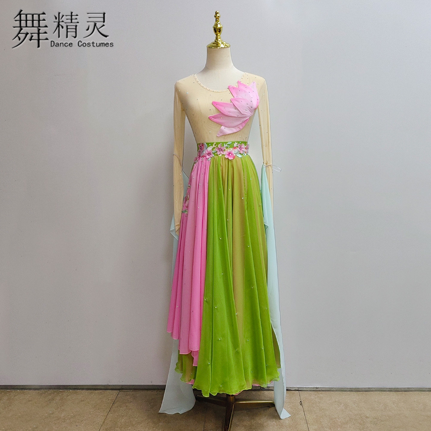 古典舞大摆裙飘逸梦莲敦煌艺考服