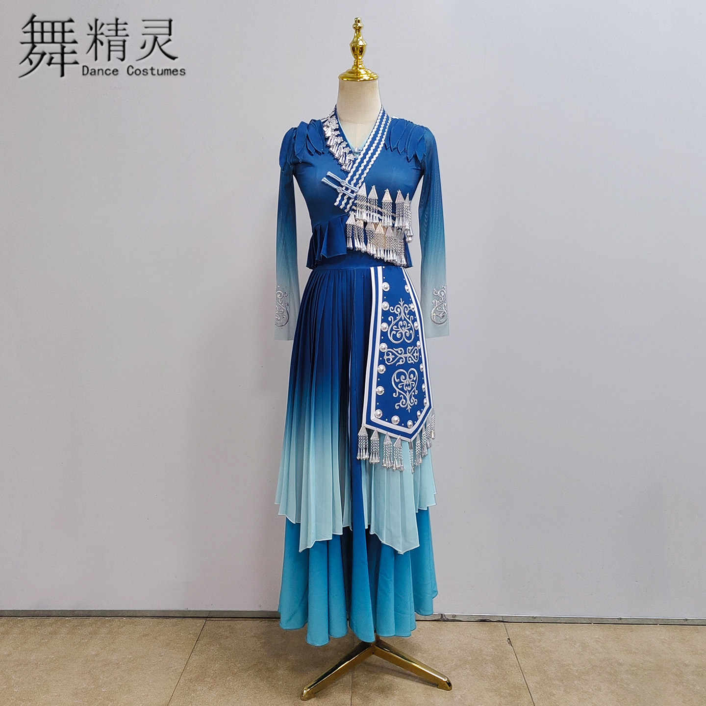 桃李杯剧目苗族花儿同款舞蹈服少数民族民间舞表演服装艺考演出服