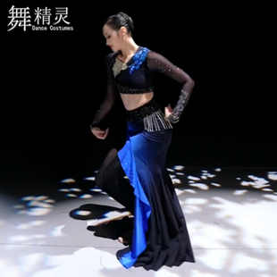 傣族舞剧目服花腰傣服装傣毒舞蹈服孔雀舞练习裙独舞演出服艺考女