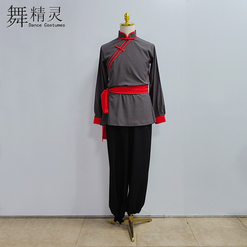 舞蹈服男蒙古族练习艺考演出服装