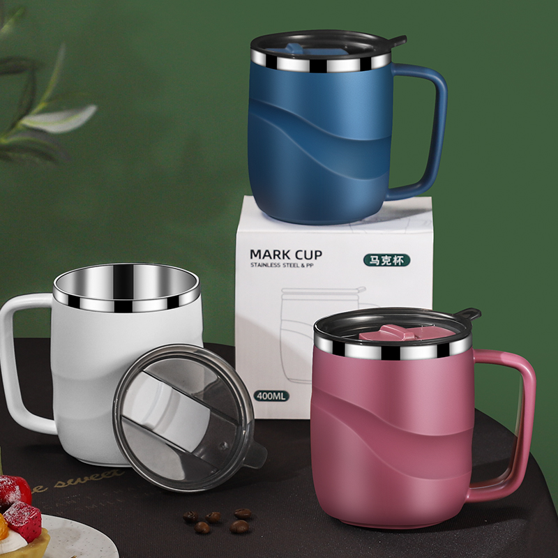 304不锈钢马克杯简约水杯女生带盖茶杯创意咖啡办公家用早餐杯子,餐饮具,马克杯,淘宝优惠券,粉丝福利购,淘宝优惠卷