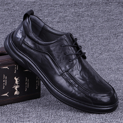 外贸男鞋真皮商务正装休闲皮鞋头层牛皮透气男士皮鞋软底工作皮鞋