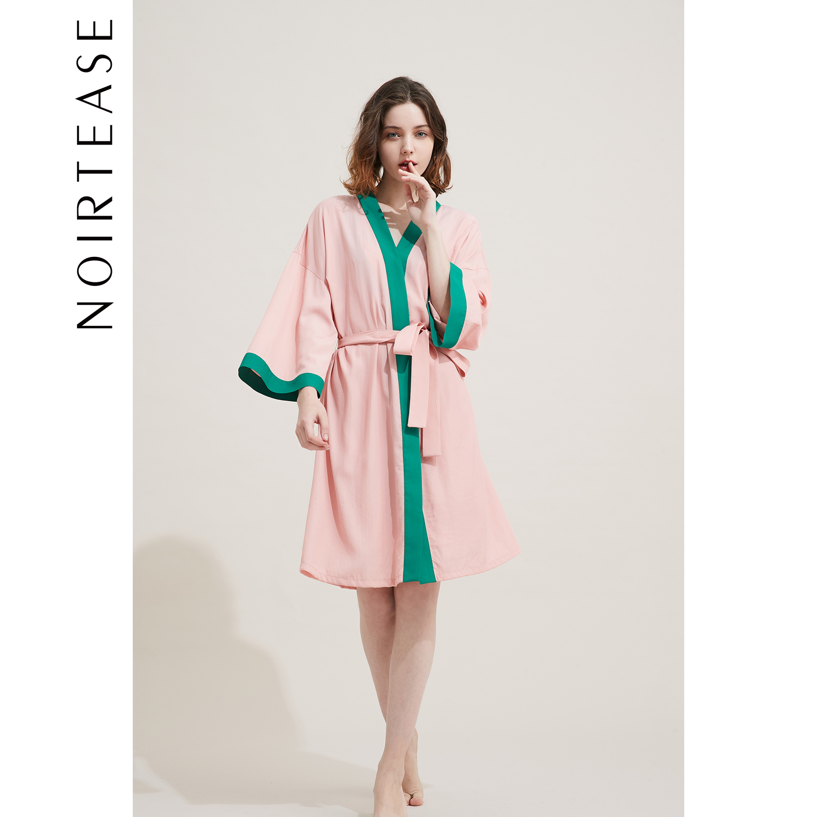 noirtease撞色系带日式风家居服