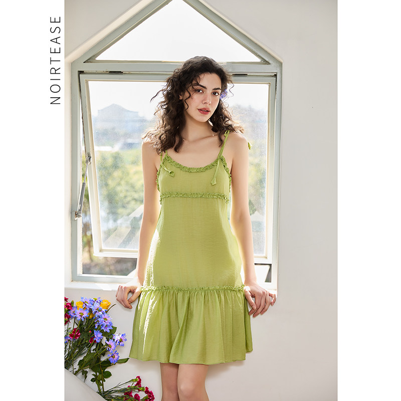 NoirTease夏季进口薄款莱赛尔性感睡裙女士法式纯欲舒适吊带
