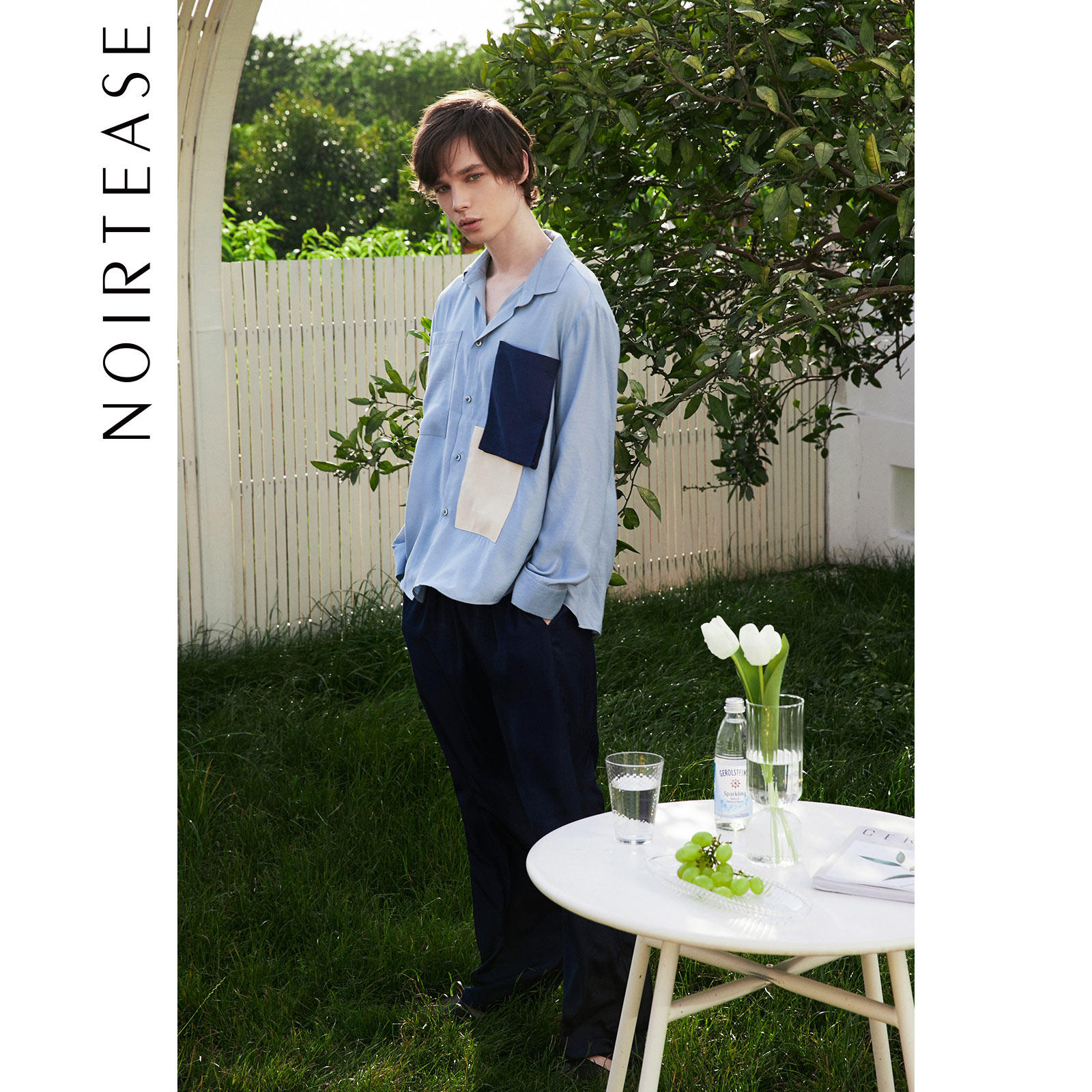 NoirTease奈黎诗男士大码睡衣两件套春秋宽松长袖家居服套装