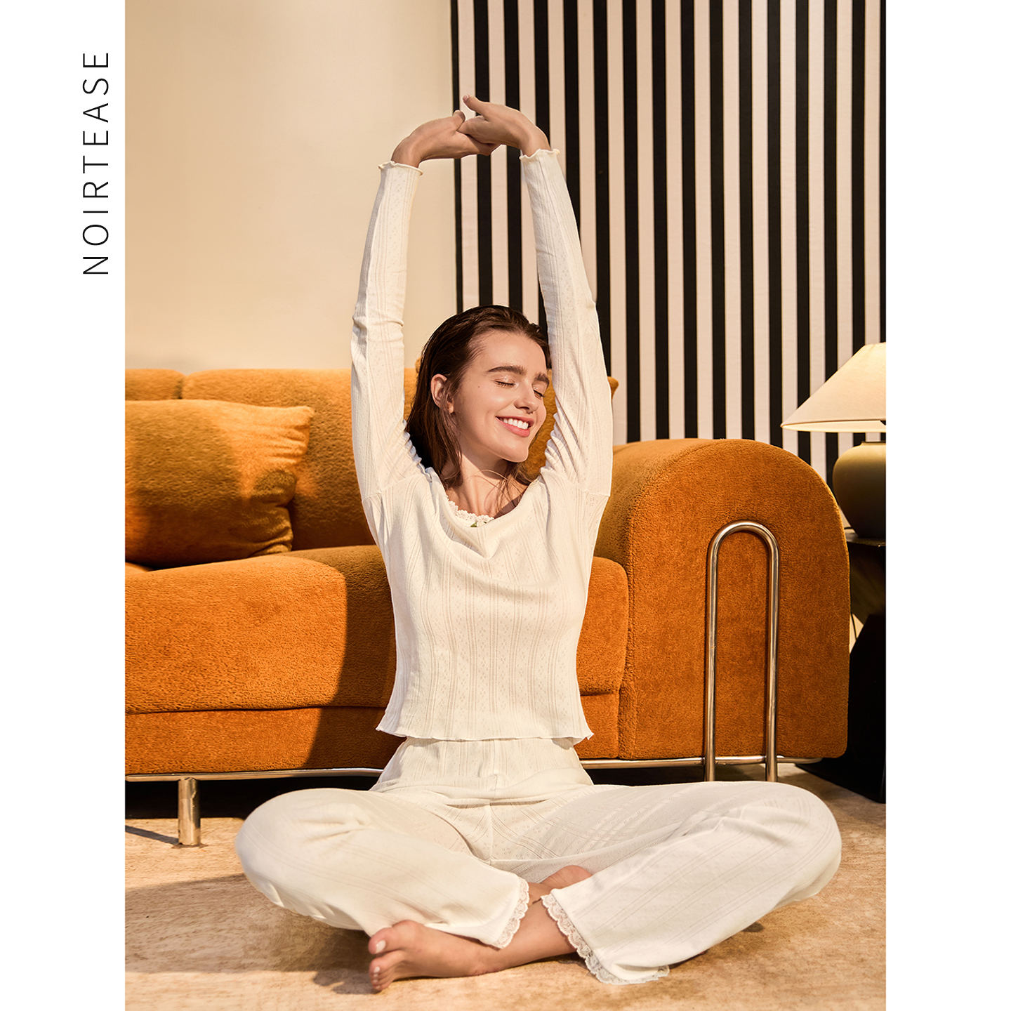 NoirTease秋冬纯棉慵懒风睡衣女