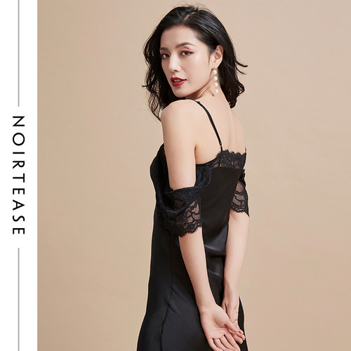 noirtease女士蕾丝刺绣吊带睡裙