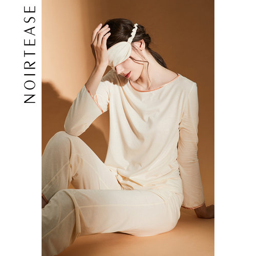 noirtease春秋新疆纯棉长袖睡衣