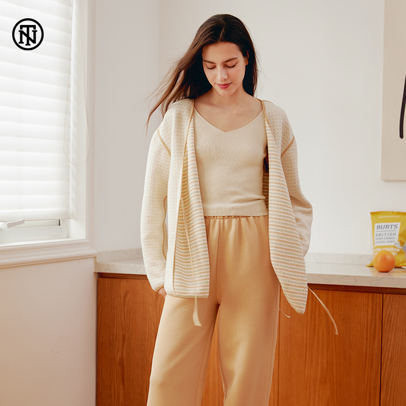 NoirTease夹棉家居服复古风两件