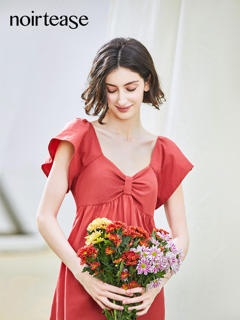 NoirTease夏季薄款性感睡裙女士天丝短袖修身睡衣家居服可外穿,女士内衣/男士内衣/家居服,睡裙,淘宝优惠券,粉丝福利购,淘宝优惠卷