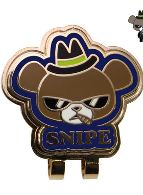 日本SNIPE高尔夫球位标SP713CM城市猎人高尔夫马克mark帽夹新品