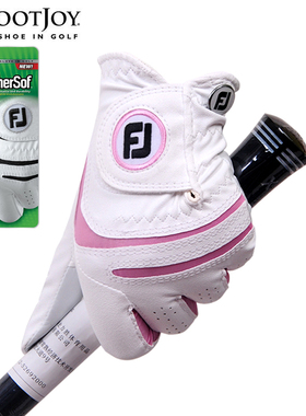 高尔夫手套Footjoy FJ  女士 双手WeatherSof 拼接小羊皮golf手套
