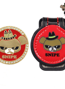 大阪熊SNIPE高尔夫球位标果岭标记 小熊Marker马克裤夹式22新款