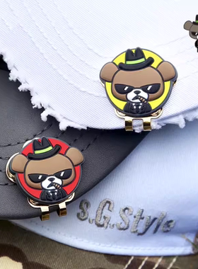 日本SNIPE高尔夫3D小熊球位标24新品SP233CM高尔夫马克mark帽夹式