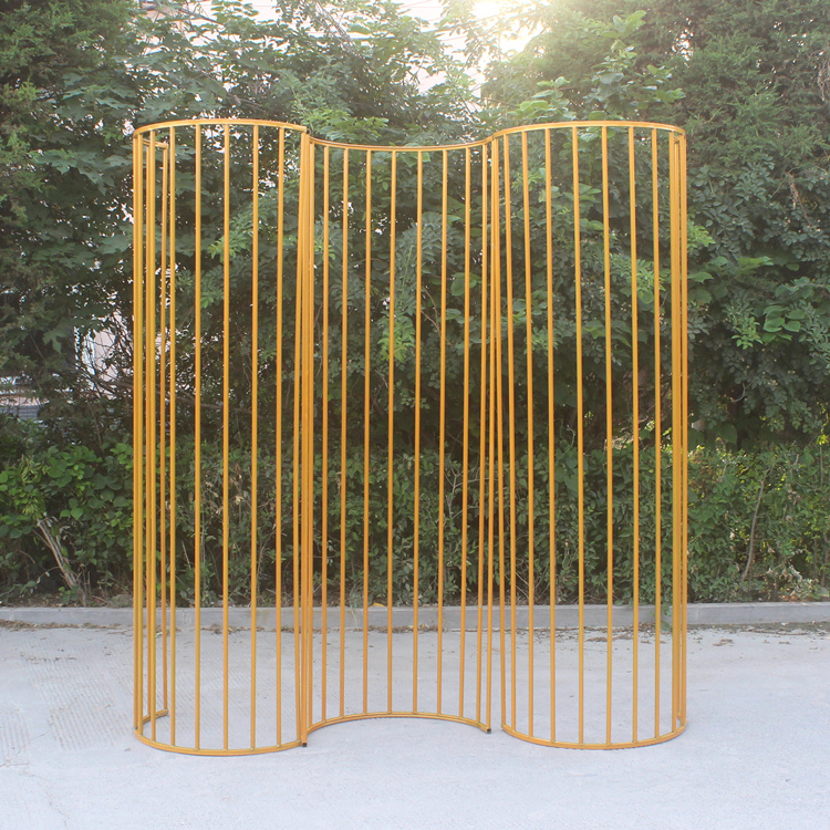 铁艺屏风婚庆道具线条半圆屏风婚礼舞台场景布置道具酒店装饰MFTE