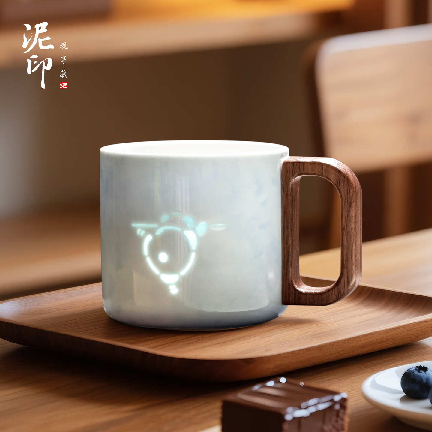 高颜值玲珑水杯陶瓷杯子情侣对杯