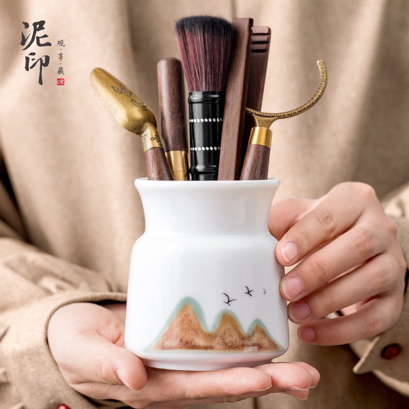 泥印茶具配件套装黑檀木六君子桶高端茶针茶刀茶夹茶勺茶叉茶道瓶,餐饮具,茶道/零配,淘宝优惠券,粉丝福利购,淘宝优惠卷