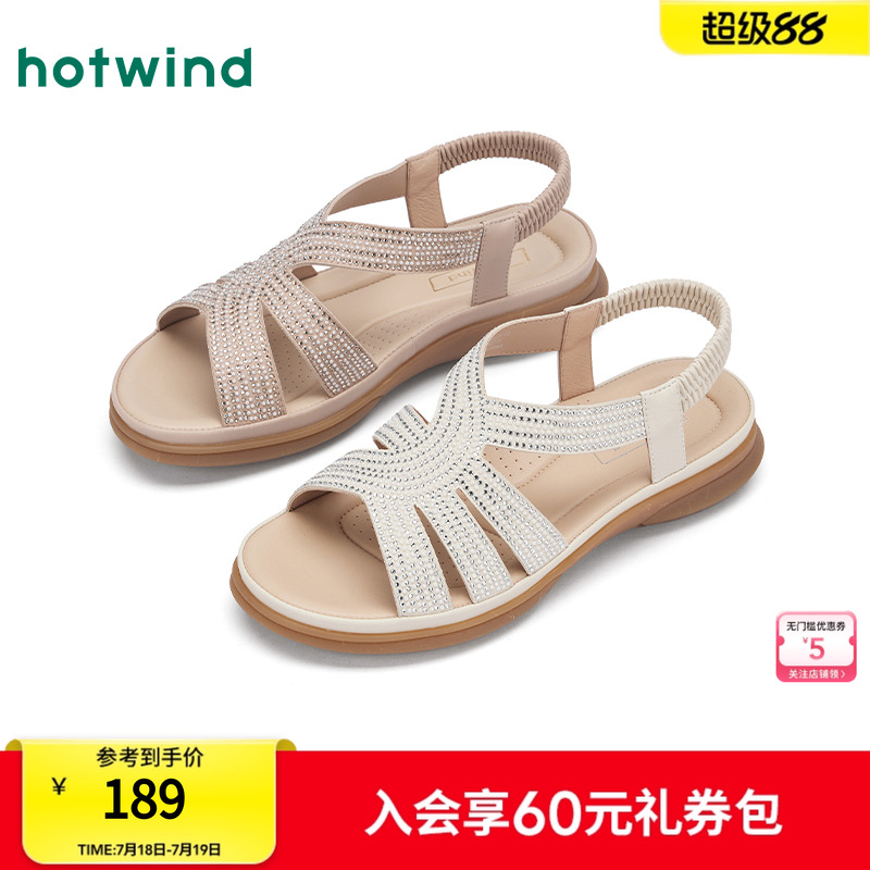 热风2025年夏季新款女士时尚凉鞋