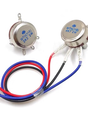 单圈电位器WTH118-1A/2K22K47K100K470K1M免焊接带线旋钮帽刻度盘