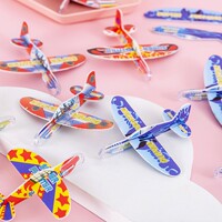 迷你手拋小飛機(jī)泡沫彩色兒童玩具航空模型地?cái)偠Y品幼兒園