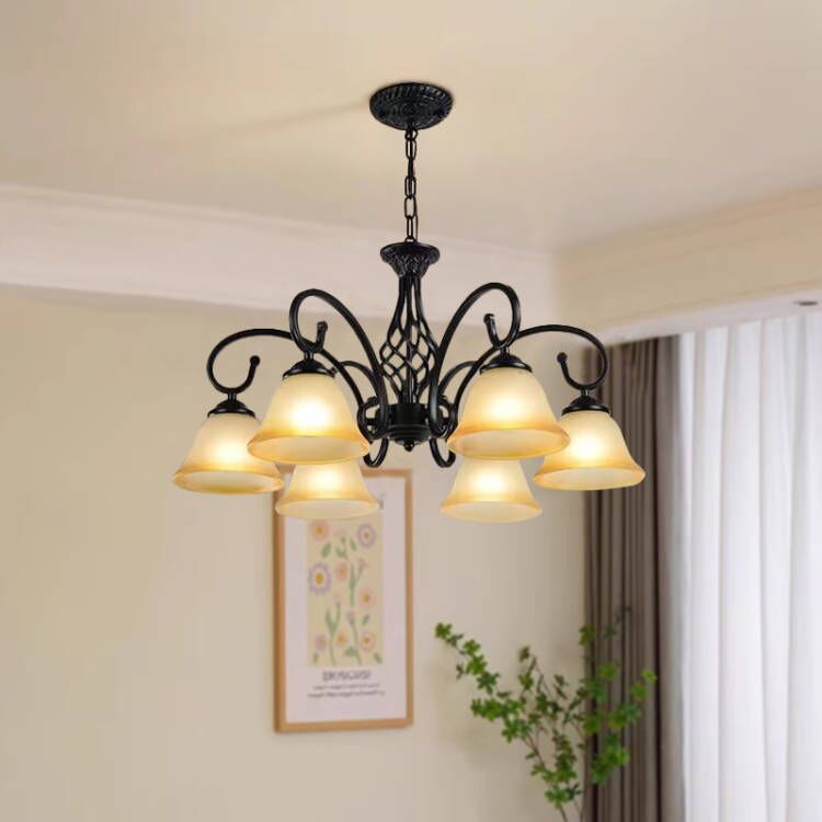 美式卧室吊灯可换灯泡新升级12瓦