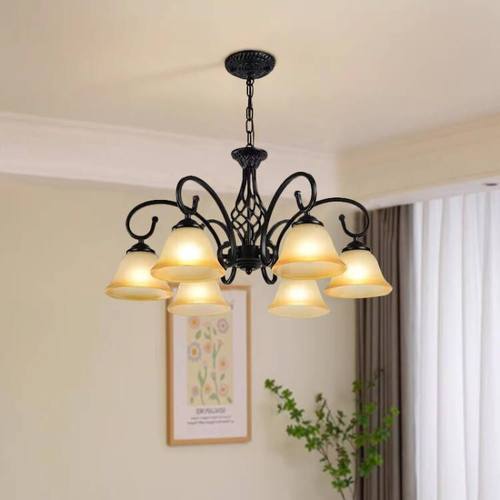 美式卧室吊灯可换灯泡新升级12瓦