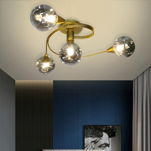 高档简约卧室吸顶灯现代可换灯泡