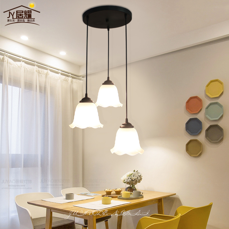 餐厅灯吊灯美式创意吧台高度可调