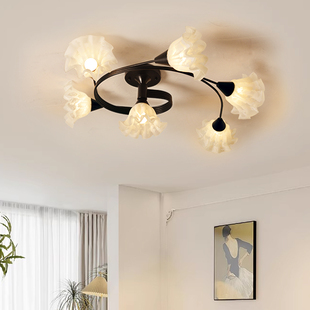 客厅灯简约吸顶灯创意款 吊灯卧室灯温馨氛围高档复古民宿房间 法式