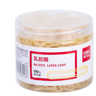 得力橡皮筋高弹力耐用牛皮筋乳胶圈橡胶圈强力黄皮筋办公用品扎菜工业用手札线橡筋收纳神器办公用品