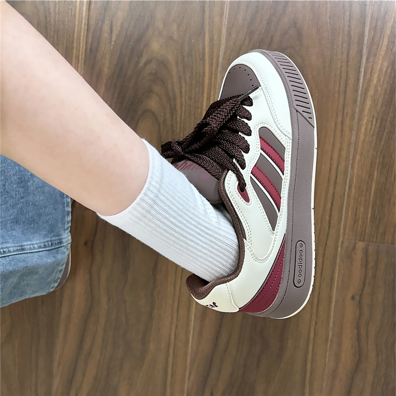 易少年 米棕色面包鞋女ins潮2025冬季新款板鞋小众百搭休闲小白鞋