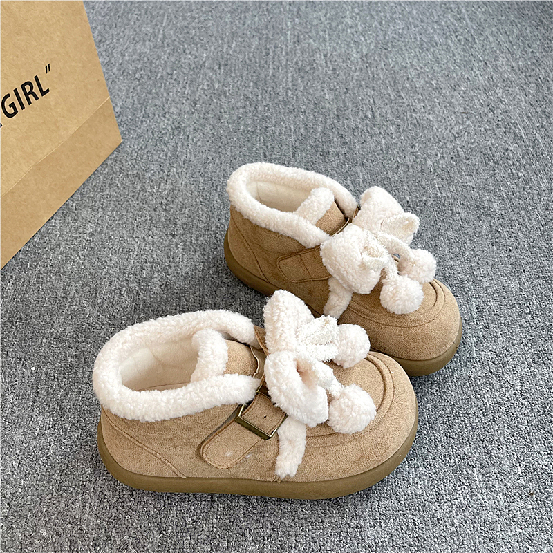 美式复古增高加绒加厚雪地靴女2025新款百搭棉鞋女保暖防滑靴子女