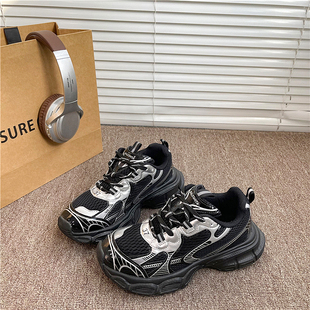 复古百搭情侣男女老爹鞋 易少年 新款 2026春季 港风网面运动休闲鞋