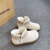 百搭棉鞋 厚底增高加绒加厚雪地靴女2025冬季 新款 女保暖防滑靴子女